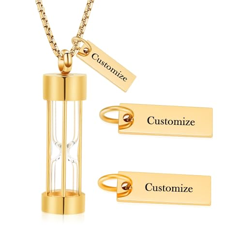 Halskette mit Urnen-Anhänger für Asche, Schmuck für Asche, Edelstahl, Beerdigung, Andenken, Asche, Anhänger, Halskette mit Geschenkbox und Füllsets, Edelstahl, Kein Edelstein von memorial jewelry