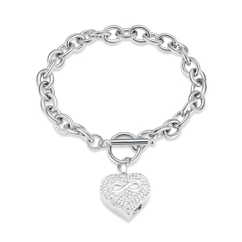 Infinity Heart Cremation Armband für Asche - Edelstahl Urne Armreifen für Haustier/Mensch Asche - Memorial Keepsake Asche-Schmuck Infinity Heart Cremation Armband für Asche - Edelstahl Urne Armreifen für Haustier/Mensch Asche - Memorial Keepsake Asche-Schmuck von memorial jewelry