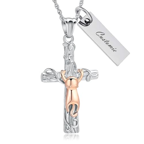 Katze Kreuz Urne Halskette Haustier Einäscherung Schmuck für Asche Edelstahl Anhänger Beerdigung Keepsake geliebten Menschen Memorial Geschenk für Frauen Männer Katze Kreuz Urne Halskette Haustier Einäscherung Schmuck für Asche Edelstahl Anhänger Beerdigung Keepsake geliebten Menschen Memorial Geschenk für Frauen Männer von memorial jewelry