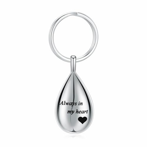 Kremation Schlüsselanhänger für Asche immer in meinem Herzen Urne Medaillon Kremation Schmuck Teardrop Memorial Keepsake Keychain von memorial jewelry