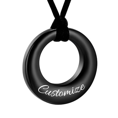 Kremation Schmuck Urne Halskette für Asche für Frauen Männer, Kreis des Lebens Ewigkeit Memorial Anhänger Asche-Schmuck von memorial jewelry