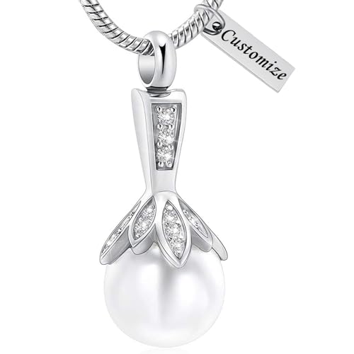 Urnen-Schmuck für Asche, Perlen-Urnen-Halskette, Schmuck, Aschehalter für Damen, Asche, Andenken, Edelstahl, Kein Edelstein Urnen-Schmuck für Asche, Perlen-Urnen-Halskette, Schmuck, Aschehalter für Damen, Asche, Andenken, Edelstahl, Kein Edelstein von memorial jewelry