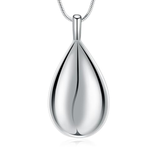 memorial jewelry Geschnitzt Teardrop Keepsake Asche Halskette Urne Anhänger Kremation Immer in meinem Herzen von memorial jewelry