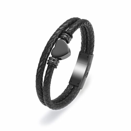 memorial jewelry Kremation Armband mit Magnetverschluss Perlen Rindsleder Multi-Layer geflochtene Leder Urne Armband für Männer Frauen memorial jewelry Kremation Armband mit Magnetverschluss Perlen Rindsleder Multi-Layer geflochtene Leder Urne Armband für Männer Frauen von memorial jewelry