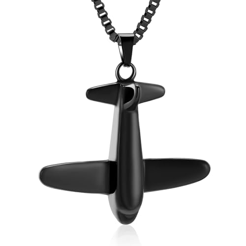 memorial jewelry Kremationsschmuck für Asche Anhänger - Flugzeug Herren/Frauen Kremation Asche Schmuck Initial Halskette memorial jewelry Kremationsschmuck für Asche Anhänger - Flugzeug Herren/Frauen Kremation Asche Schmuck Initial Halskette von memorial jewelry