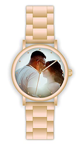 memories Fotouhr personalisierte Uhr 40mm Uhr mit Bild 3BAR Uhr mit Foto Made in Germany von memories