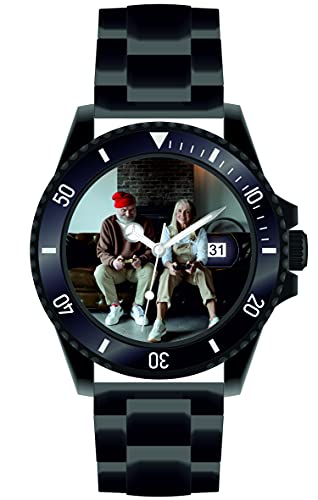 memories Personalisierte Uhr Fotouhr mit Bild 40mm Edelstahl Armband Made in Germany von memories