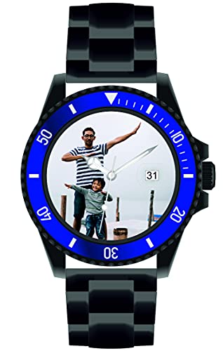 memories Uhr mit Bild personalisierte Uhr mit Foto 40mm Edelstahl Armband Fotouhr von memories