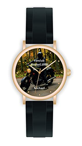 memories Uhr mit Foto Unisex Rosegold 40mm Silikonband schwarz Quartz Made in Germany memories Uhr mit Foto Unisex Rosegold 40mm Silikonband schwarz Quartz Made in Germany von memories