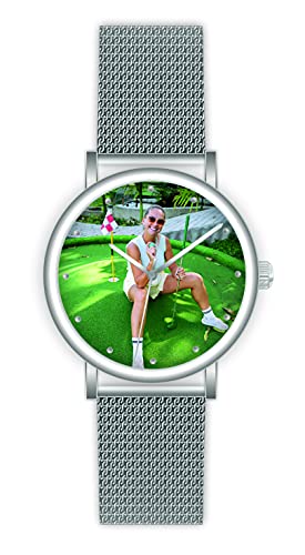 memories Uhr mit Foto personalisiertes Geschenk 40mm Meshband Silber 3BAR Wasserdicht memories Uhr mit Foto personalisiertes Geschenk 40mm Meshband Silber 3BAR Wasserdicht von memories