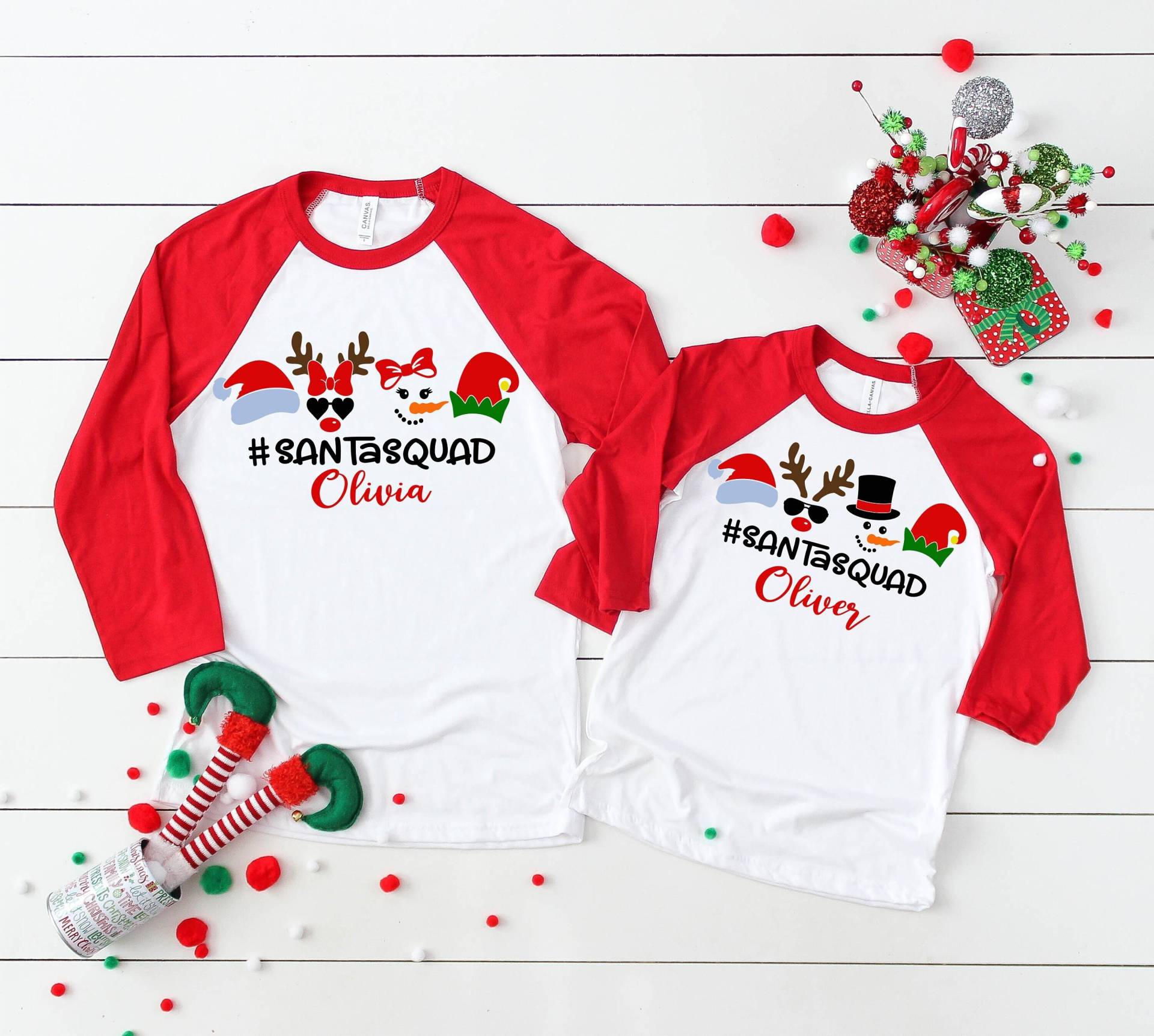 Christmas Cousin Crew Shirts, Matching Shirts Mit Namen, Crew, Weihnachten Hirsch, Schneemann, Elfen Shirt, Xmas Cr14 von memoryteez