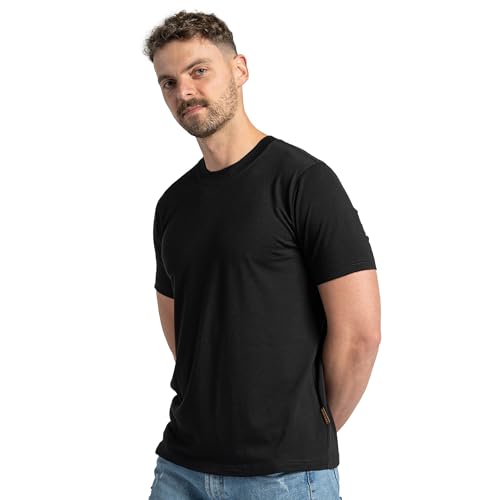 menique 100% Merino Wolle T-Shirt Herren Funktionsshirt Laufshirt Wandern Reisen Unterhemd Thermo Basisschicht Atmungsaktiv Kurzarm Sportshirt, Schwarz, S menique 100% Merino Wolle T-Shirt Herren Funktionsshirt Laufshirt Wandern Reisen Unterhemd Thermo Basisschicht Atmungsaktiv Kurzarm Sportshirt, Schwarz, S von menique