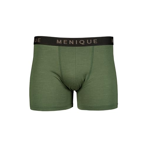 menique Merinowolle Unterwäsche Herren Boxershorts Unterhose Unterhose für Männer Boxershorts Weiche Atmungsaktive Geruchsfreie Unterwäsche für Männer, Schwarz, 2er Pack, XXL von menique