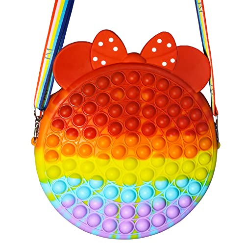 mephan Pop Bag Shoulder It Geldbörse Pop-Fidget-Tasche für Mädchen und Frauen, große Blasen, Pop-Geldbörse, Spielzeugtasche, Pop-Silikon-It-Umhängetasche, Weihnachts-Party-Gastgeschenk (Regenbogen) mephan Pop Bag Shoulder It Geldbörse Pop-Fidget-Tasche für Mädchen und Frauen, große Blasen, Pop-Geldbörse, Spielzeugtasche, Pop-Silikon-It-Umhängetasche, Weihnachts-Party-Gastgeschenk (Regenbogen) von MEPHAN