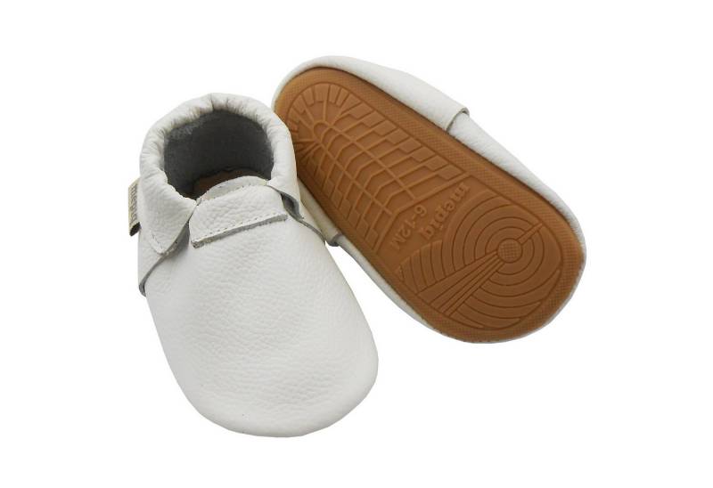 mepiq Gummisohle Krabbelschuhe Baby Lauflernschuhe lederpatschen Jungen Krabbelschuh 100% Leder von mepiq