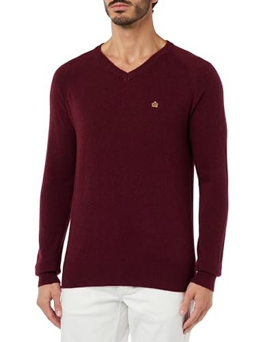 Merc Herren Conrad Wool Blend Sweater Pullover, Burgunderrot, Medium Merc Herren Conrad Wool Blend Sweater Pullover, Burgunderrot, Medium von Merc