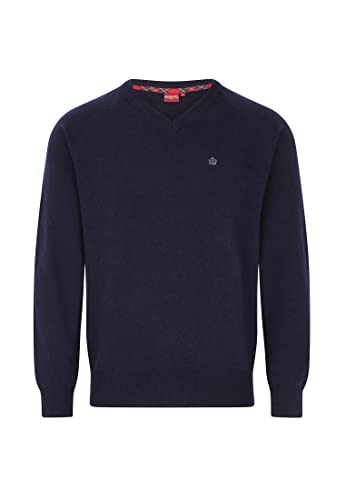 Merc Herren Conrad Wool Blend Sweater Pullover, Marineblau, Medium von Merc