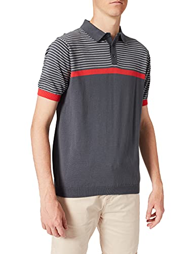 Merc of London Herren Blake Poloshirt, Grau (Charcoal 006), Large von merc