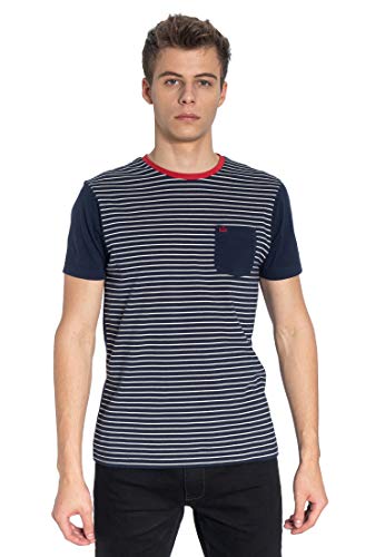 Merc of London Herren Eaton T-Shirt, Marineblau, M von merc