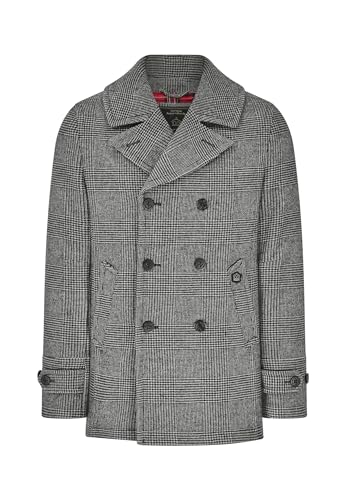 Merc of London Herren FAIRFORD Erbsenmantel, Check, von Merc