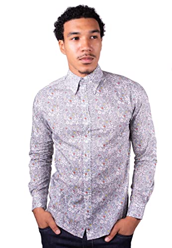 Merc of London Herren Lexington Shirt, grau, L von merc