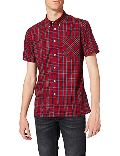 Merc Herren Mack, Shirt, Short Sleeve Hemd, Rot (Stewart Red), S von Merc