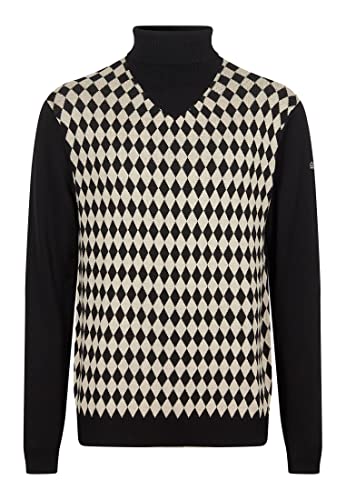 Merc of London Herren Malvern Pullover, Schwarz/Weiß, Large von merc