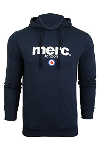 Merc of London Herren Pill, Hooded Sweatshirt, Blau (Marineblau), L von merc