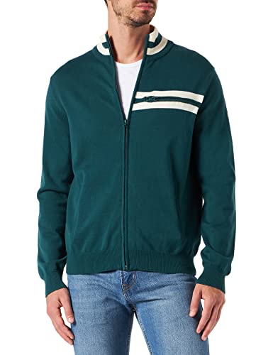 Merc of London Herren Preston Sweater Cardigan, Dark Green, Large von merc