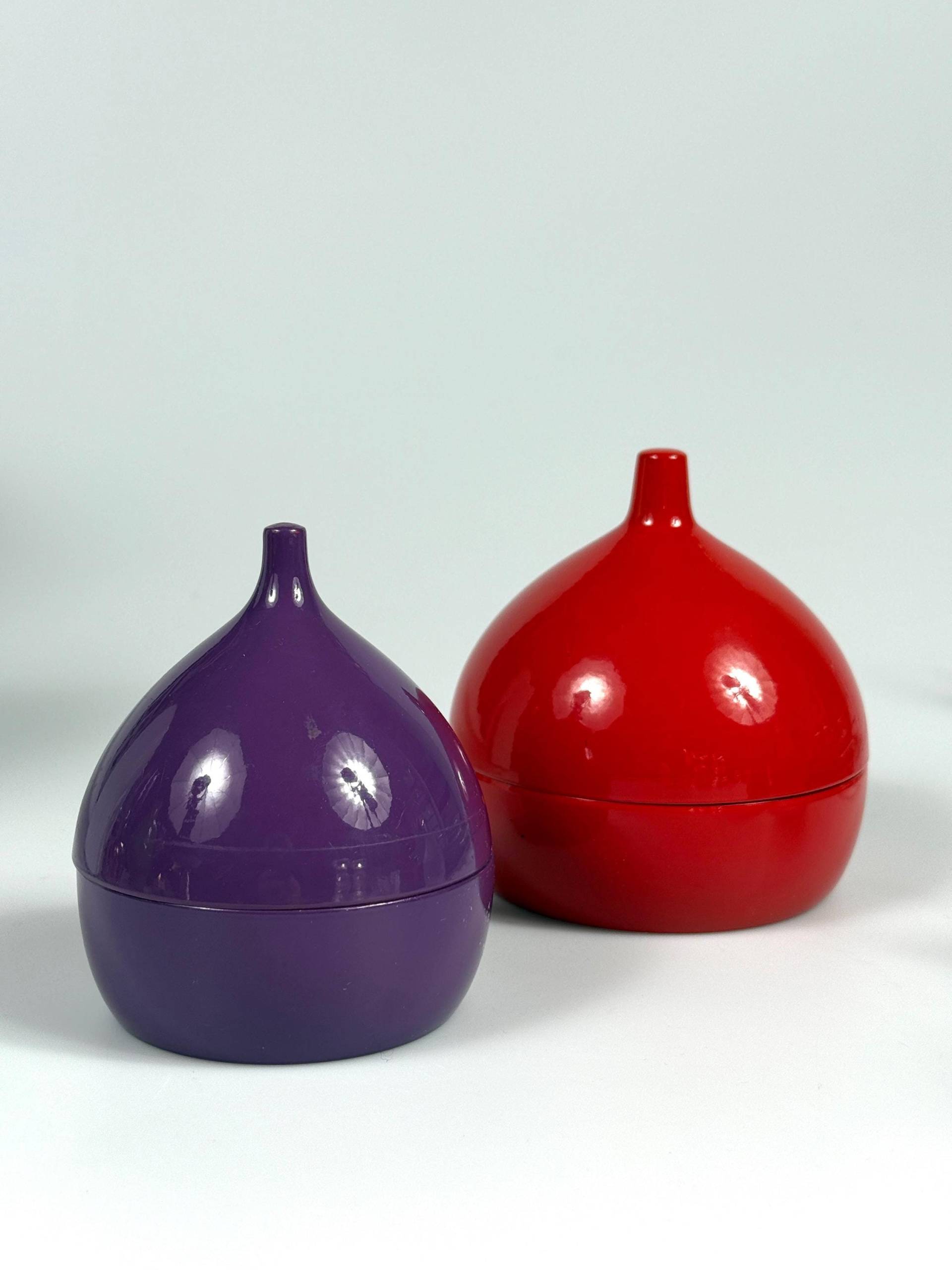 Laurids Lønborg Untersetzer Set Rot Danish Design Zwiebel 1970Er von mercatino900