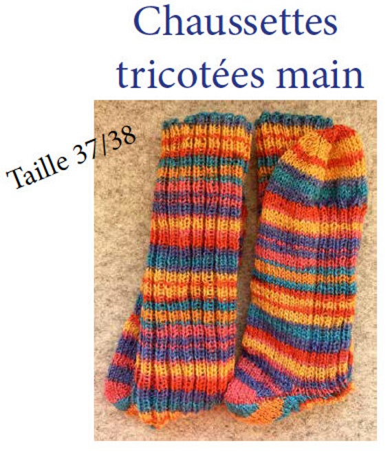 Handgestrickte Socken Größe 37/38 Handgestrickte Socken Größe 37/38 von merceriebroderie
