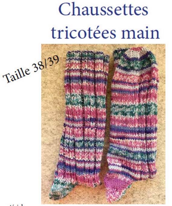 Handgestrickte Socken Größe 38/39 Handgestrickte Socken Größe 38/39 von merceriebroderie