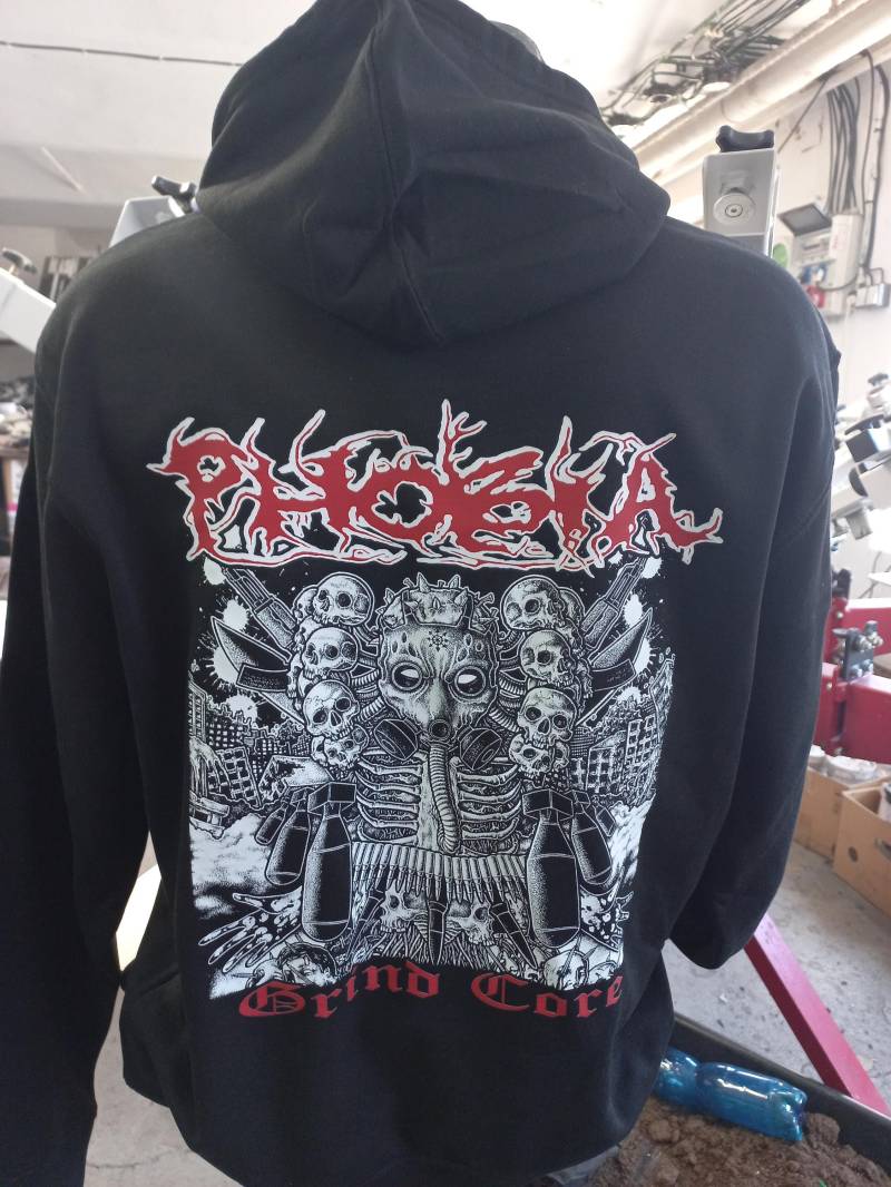 Phobie - Schleifkern, Zipper Hoodie, Metal Punk, Merch von merchforpunks
