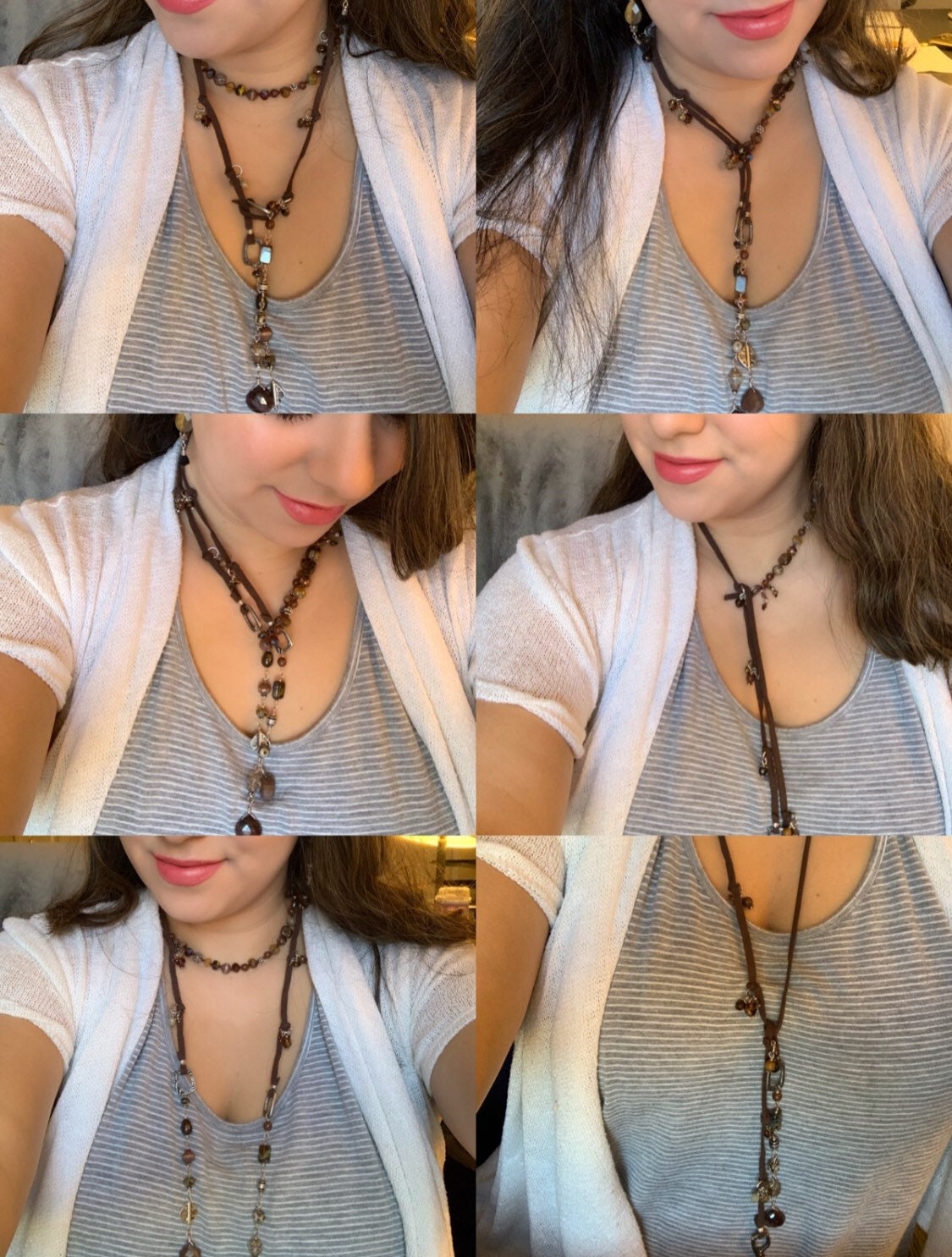 Handgeknüpfte Lariat-Halskette Aus Veganem Wildleder Halbedelsteine & Sterlingsilber Handgeknüpfte Lariat-Halskette Aus Veganem Wildleder Halbedelsteine & Sterlingsilber von mermaidtears