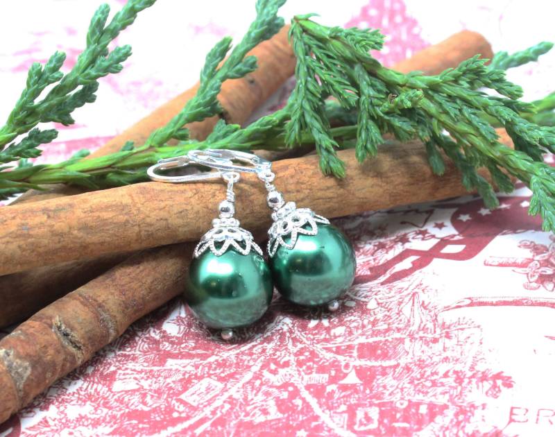 Weihnachtsohrringe, Verzierungsohrringe, Grüne Ohrringe, Weihnachtsgeschenke Für Mutter Von Tochter Weihnachtsohrringe, Verzierungsohrringe, Grüne Ohrringe, Weihnachtsgeschenke Für Mutter Von Tochter von merryalchemy