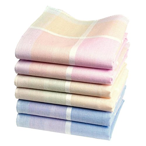 merrysquare - Damen Taschentücher - 100% Baumwolle - 28cm x 28cm - LUCIE Modell (6) von merrysquare