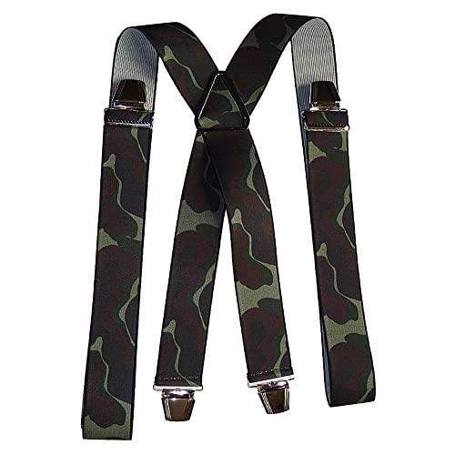 Mesbretelles Hosenträger für Herren, Camouflage, 110 cm, grün, XL Mesbretelles Hosenträger für Herren, Camouflage, 110 cm, grün, XL von Mesbretelles