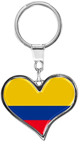 metALUm | Schlüsselanhänger Herz Metall Flagge Kolumbien 6611078 von metALUm