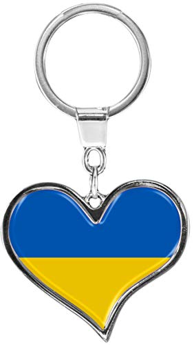 metALUm | Schlüsselanhänger Herz Metall Flagge Ukraine 6611070 von metALUm