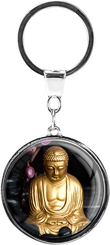 metALUm | Schlüsselanhänger Rund Metall Buddha 6601210 von metALUm