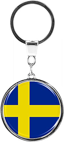 metALUm Schlüsselanhänger aus Metall/Flagge Schweden / 6610006SJ von metALUm