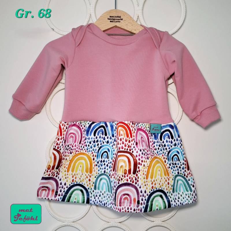 Baby-Sweater Gr. 68 Mit Volant Bunte Regenbogen, Kleidung Für Mädchen von metJefoehl