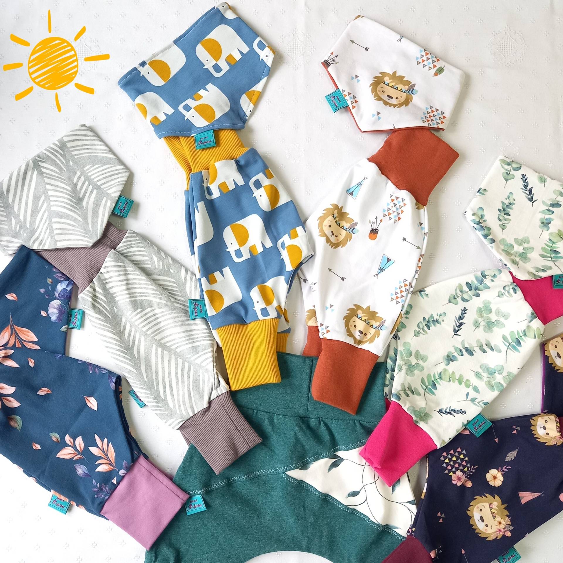 Pumphosen/Mitwachshosen Größe 56/62, Genderneutrale Sommerhosen Aus Leichten Baumwolljersey von metJefoehl