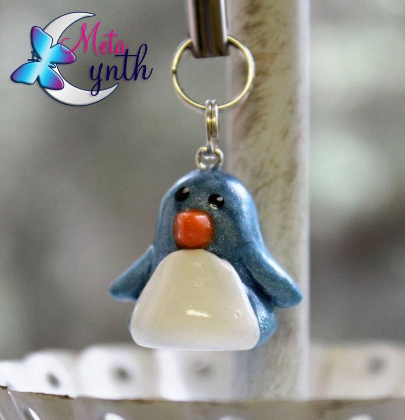 Perlmutt Blaue Polymer Pinguin Charms Perlmutt Blaue Polymer Pinguin Charms von metacynth