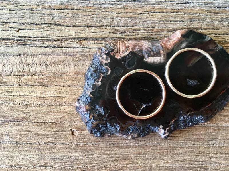 14K Gf Rosegold Stapelringe Set - Ringe Zarte Dünne 14K Gf Rosegold Stapelringe Set - Ringe Zarte Dünne von metalandivy
