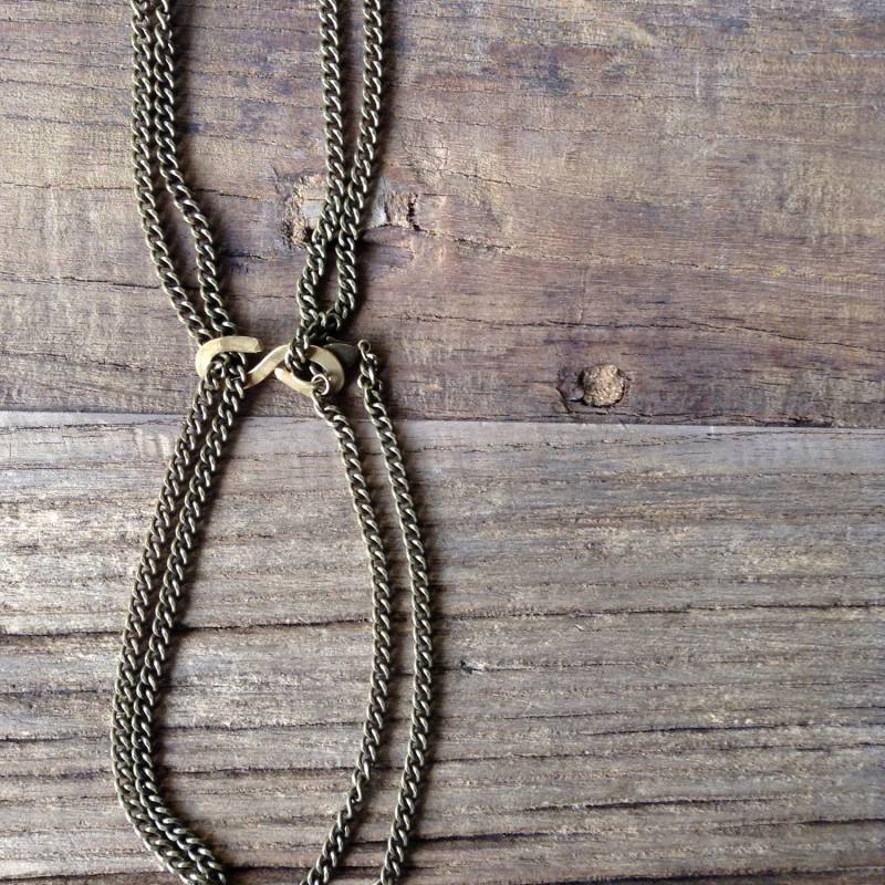 Multi-Weg Messing Haken Halskette - Kleine S-Haken Ewigkeit-Haken Austauschbar Reversible Lange Gold-Ton Multi-Weg Messing Haken Halskette - Kleine S-Haken Ewigkeit-Haken Austauschbar Reversible Lange Gold-Ton von metalandivy