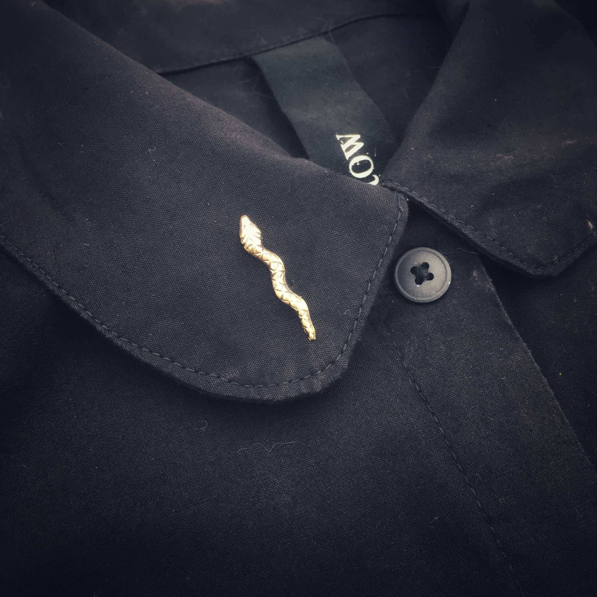 Messing Schlange Pin, Brosche, Schmuck, Charm, Krawattennadel, Tier Brosche von metalclothandwood