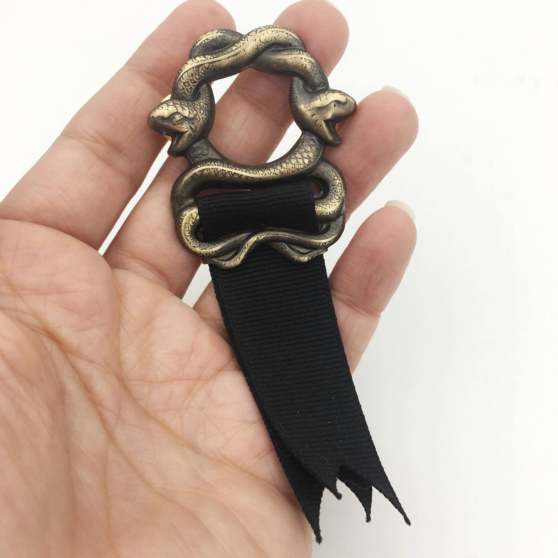 Schlange Pin, Brosche, Schmuck, Gold Schlange, Schlangen, Charm, Vintage Tier Pin von metalclothandwood