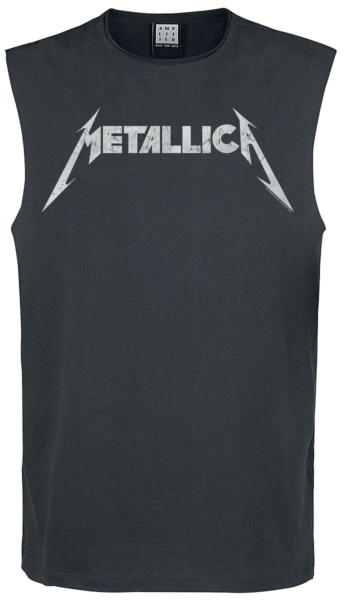 Metallica Amplified Collection - Logo Tank-Top charcoal in S von metallica