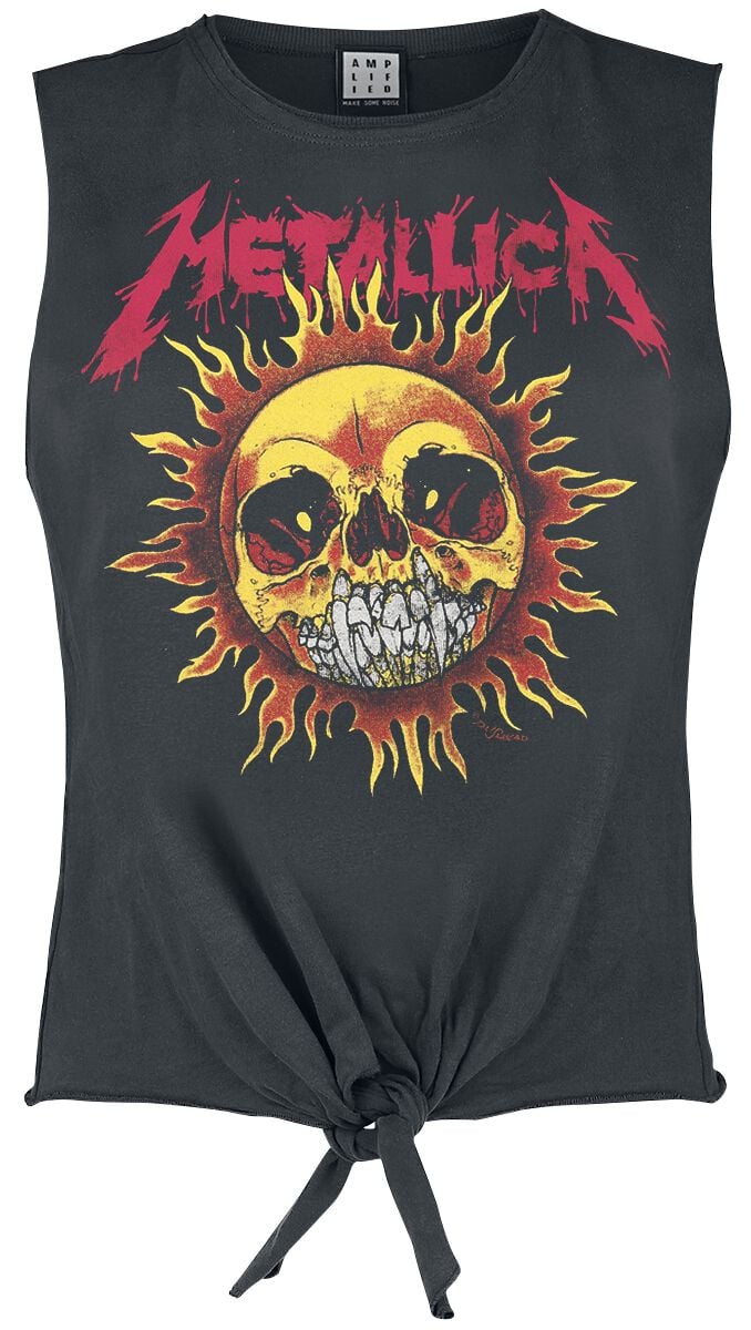 Metallica Amplified Collection - Neon Sun Top charcoal in M von metallica